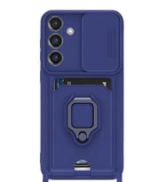 Northcity Samsung Galaxy S25 Plus Uyumlu Kılıf Zuma Kartvizitli Yüzüklü Silikon - Lacivert