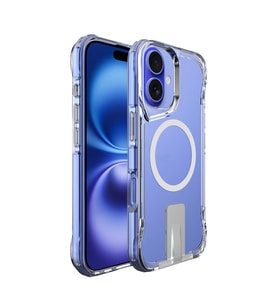 Lexroo iPhone 16 Kılıf M-safe Şarj Özellikli T-Max Standlı Kılıf - Şeffaf