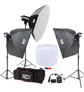 Gdx BM400 3'lü Paraflaş Set + Çekim Çadırı 80x80cm