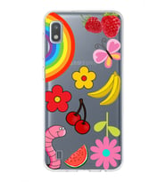 PrintiFy Samsung Galaxy A10 ile Uyumlu 1mm Slim Fit Water Color 5 Baskılı Şeffaf  Kılıf