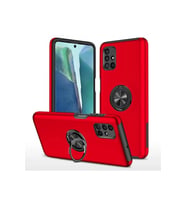 Durukar® Samsung Galaxy M51 Kılıf Elit Yüzüklü Kapak - Kırmızı