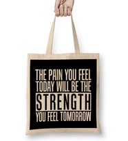 The Pain You Will Feel Will Be Your Strength Tomorrow Bez Çanta Uzun Saplı