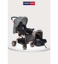 Tommybaby TB-980 Gold Travel Çift Yön (Seyahat) Sistem Bebek Arabası Puset (Gri)