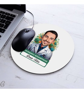 Kişiye Özel Hediye Karikatürlü En Başarılı Erkek Mikrobiyolog Mousepad