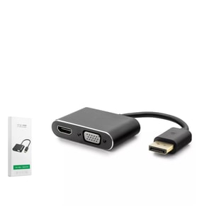 Hadron HDX7822 DisplayPort to HDMI 4K + VGA 1080p Dişi Çevirici Adaptör