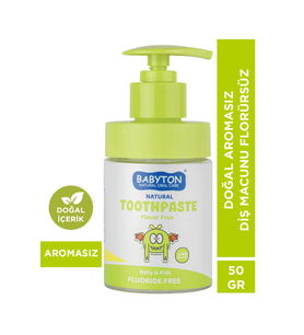 Doğal Aromasız Diş Macunu Florürsüz Pompalı 200 ml