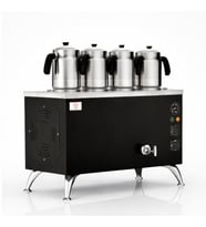 Anka Pro Elektrikli Full Otomatik Çay Kazanı 4 Demlikli 40 Litre Siyah