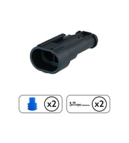 Superseal Dişi Soket 2 Pin Kablosuz