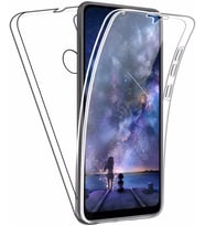 Huawei Y6P 360 Kılıf Şeffaf Ön Arka Silikon