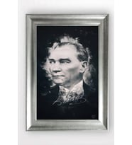 Gümüş Çerçeveli Atatürk Tablo cv924