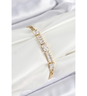 Xuping Pirinç Parçalı Su Yolu Model Gold Renk Kadın Bileklik 5886 - SSSSSS8424-3633