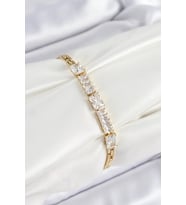 Xuping Pirinç Parçalı Su Yolu Model Gold Renk Kadın Bileklik 5886 - SSSSSS8424-3633