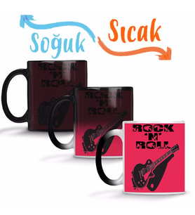 Rock Roll Müzik Sihirli Kupa Bardak Porselen