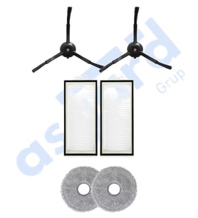 Roborock Q REVO PRO-S-MAXV Uyumlu 2 Yan Fırça 2 Filtre 2 Mop PKT-iasgf0000568