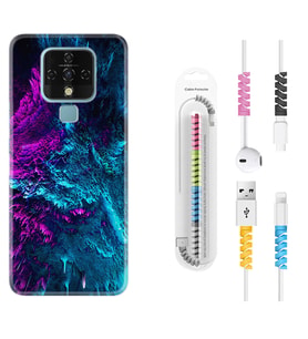 Tecno Camon 16 18P Pova 3 Pova Neo Kılıf Kablo Koruma Spiral Silikon Explosive 1734