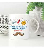 Babalar Günü Hediyesi Kupa Bardak (Beyaz)