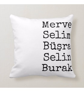 Anneye Anneler Günü Hediyesi İsimli Yastık (SIYAH-SIYAH-SIYAH)