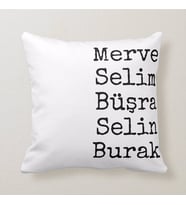 Anneye Anneler Günü Hediyesi İsimli Yastık (SIYAH-SIYAH-SIYAH)