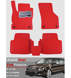 SKODA SUPERB (2008-2015) Uyumlu EVA Paspas Tam Set–Oto Paspas,Araca Özel,Kolay Montaj