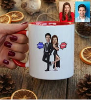 Kişiye Özel Karikatürlü Cool Sevgililer Kupa Bardak Sevgililer Günü Hediyesi