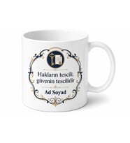 Tapu Müdürüne Hediye İsimli Baskılı Kupa Bardak Özel Tasarım Porselen