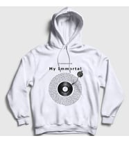 Presmono Unisex Beyaz My Immortal Müzik Evanescence Kapüşonlu Sweatshirt 503840tt
