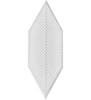 Armada Çini 05X15 Cm Çizgili Yaprak Beyaz Seramik