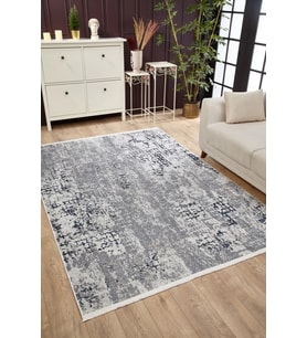 Dijital Kaymaz Yıkanabilir Gri Minimalist Salon Halısı Mutfak Halısı Koridor Halısı Yolluk HLN1742