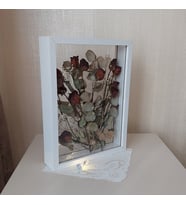 Ledli  BEYAZ 30x40 cm Çift Yönlü Anı Çerçevesi! Gül Kutusu Şeffaf Gül Kutusu
