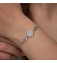 925 Ayar Gümüş Zirkon Taşlı Kadın Bileklik