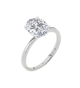 1 Karat Oval Kesim Pırlanta Tektaş Yüzük - HRD Sertifikalı 0702R0074