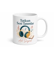İsim ve Hobi Yazılı Özel Tasarım Baskılı Kupa Bardak Hediye Kişiye Özel