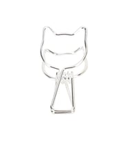 Kayigo Tiny Paslanmaz Çelik Kedi Klips Altılı -Gümüş (Rose)