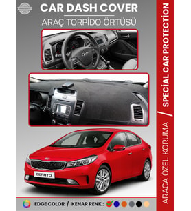 KİA CERATO (2012-2019) Torpido Örtüsü Ön Panel Torpido Koruma Tam Uyum Tam Uyum Kaymaz Kolay Montaj
