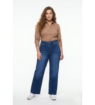 Kadın Yüksek Bel Wide Leg Denim Bol Pantolon BGL-ST05449