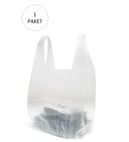 Şeffaf Atlet Poşet Küçük Boy 24x43 cm 1 Paket Takriben 300 Adet