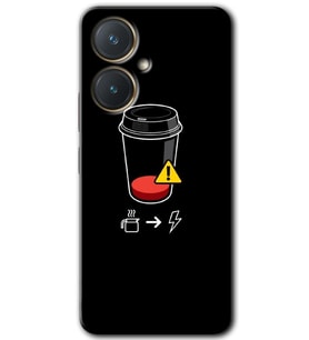 Vivo Y27 Kılıf HD Desen Baskılı Kılıf - Coffee Battery
