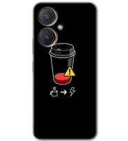 Vivo Y27 Kılıf HD Desen Baskılı Kılıf - Coffee Battery