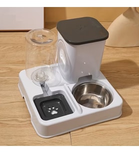TechTic Otomatik Kedi&Köpek Mama Su Kabı 2'si 1 Arada Su Sebili Evcil Hayvanlar İçin Mama ve Su Kabı