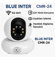 CMR-24 Akıllı Güvenlik Kamerası – 5G Destekli, 360° Dönebilen, Gece Görüşlü, Çift Yönlü Sesli (Pamuk Beyaz)