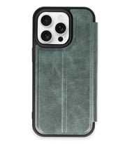 Newface Apple iPhone 14 Pro Max Kılıf Flip Cover - Koyu Yeşil