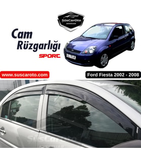 Ford Fiesta 2002-2008 Uyumlu Mugen Cam Rüzgarlığı Seti Piano Black 4'lü İthal