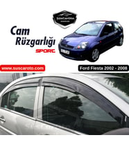 Ford Fiesta 2002-2008 Uyumlu Mugen Cam Rüzgarlığı Seti Piano Black 4'lü İthal