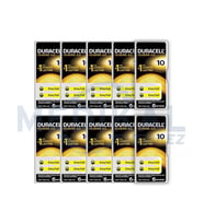 Duracell Işitme Cihazı Pili Duracell 10'lu Paket 10 Numara 60 Adet Pil