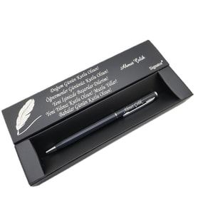 Signator® C519 Slim Siyah Tükenmez Kalem  İsme Özel Kalem  Hediyelik Kalem (Karışık)