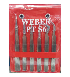 CETA - Weber PT SET 6 - ELEKTRONİKÇİ WEBER CIMBIZ SETİ - 6 Adet ( AA-2ASA-3-5SA-6SA-7 ) GERMANY