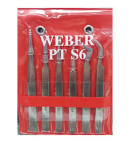CETA - Weber PT SET 6 - ELEKTRONİKÇİ WEBER CIMBIZ SETİ - 6 Adet ( AA-2ASA-3-5SA-6SA-7 ) GERMANY