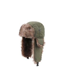 Unisex Çocuk Sıcak Kürklü Bere Kışlık Kulaklı Kayak Şapkası 52Cm (Yeşil)