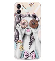 Samsung Galaxy A04E Kılıf Resimli Desenli Baskılı Silikon Donut Girl 1408