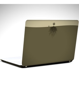 Ağaç Minimal Laptop Sticker 15.6 inch (38X27CM)